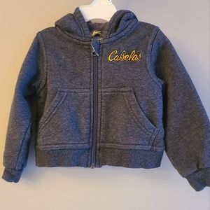 Cabela's dark grey zip up hoodie